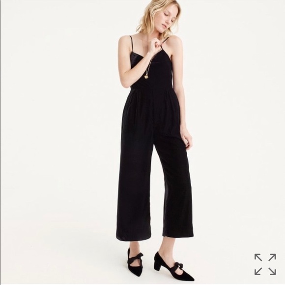 J. Crew black velvet jumpsuit - Picture 2 of 4